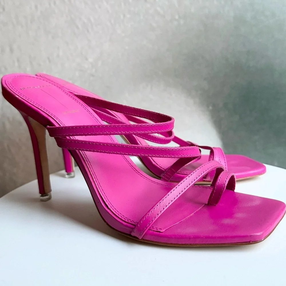 🌸BLACK SUEDE STUDIO🌸 Cindy Strappy Stiletto Slide Sandals Size: 39.5